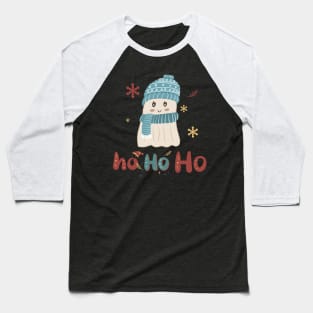 Ghost The Christmas Spirit | Ho Ho Ho Baseball T-Shirt